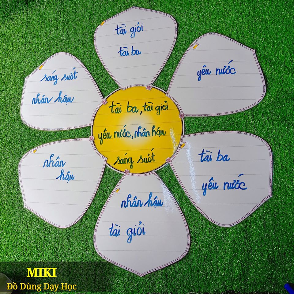 Bộ hoa khăn phủ bàn A3 (nhụy màu ngẫu nhiên)