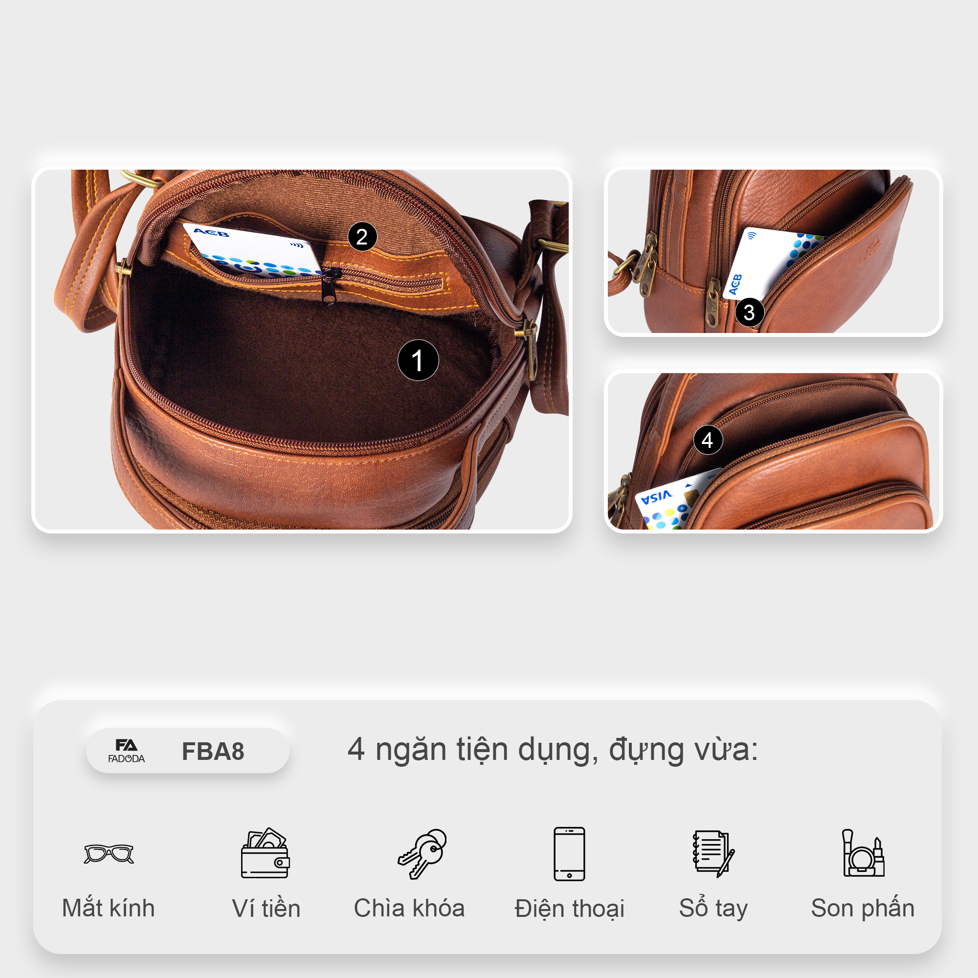 Balo da nữ mini hàn quốc FA DO DA FBA8