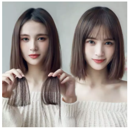 Tóc mái thưa, mái mưa , tóc giả nữ