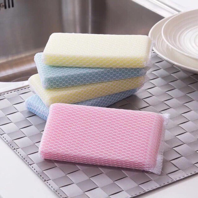 Combo 5 miếng rửa chén cốc tiện dụng, miếng rửa chén siêu mềm, miếng rửa chén mút