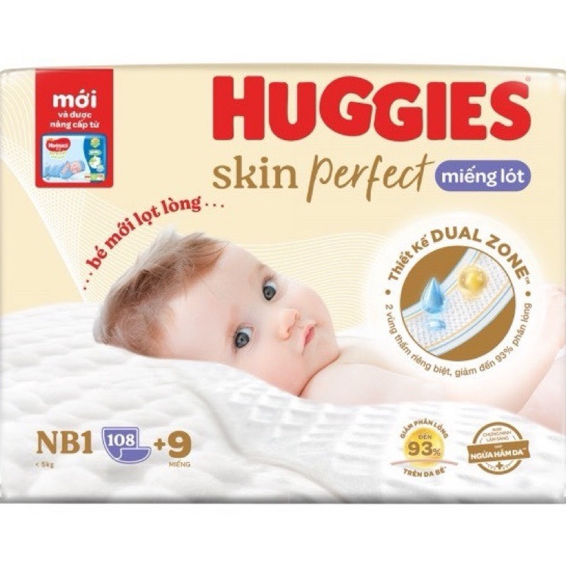 Miếng Lót Sơ Sinh Huggies Dry Newborn 1-100 (100 Miếng)