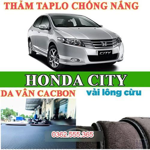Thảm taplo HONDA CITY bằng lông Cừu 3 lớp hoặc Da Cacbon