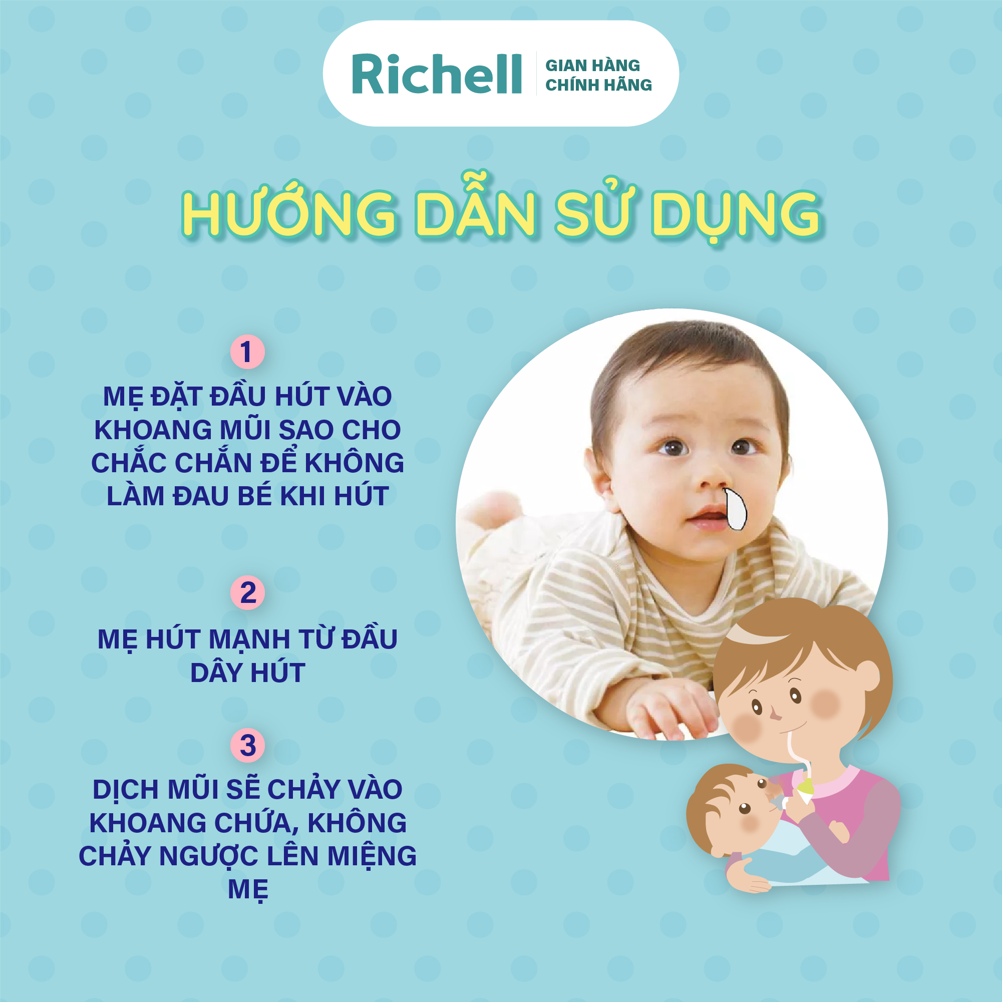 Dụng cụ hút mũi cho bé RICHELL | Baby