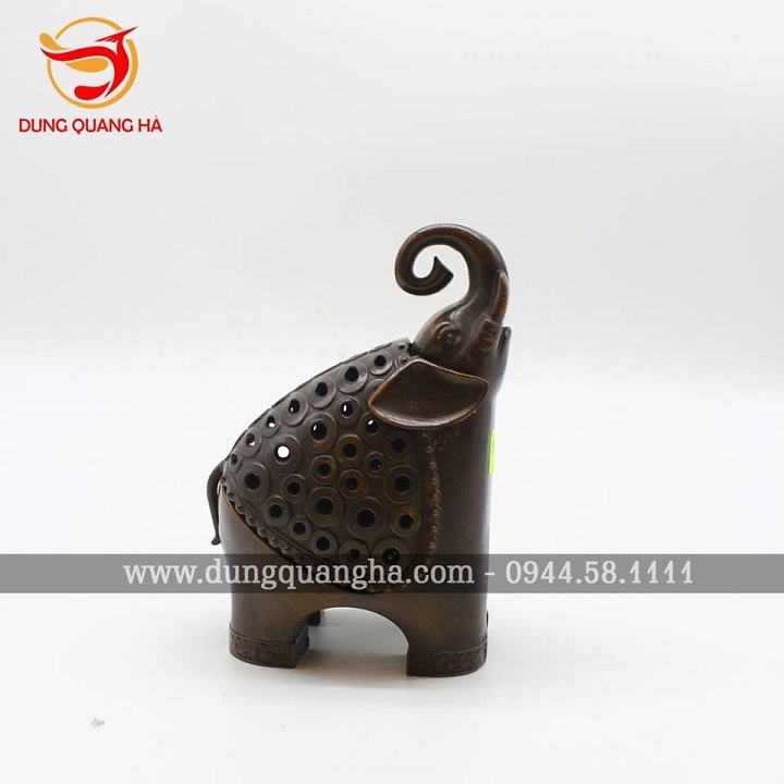 Lư đồng đốt trầm hình tượng voi