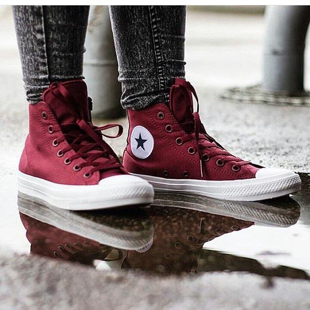 Giày Sneaker Nam Thời CK2 Cổ Cao Màu Đỏ Đô
