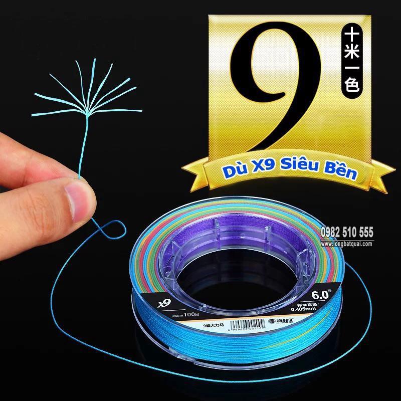 Dù PE X9 - 7 màu Tải Cá 30kg SIÊU TRÂU BÒ. Kích thước chính xác của sản phẩm này là: Số 1.5 = 0.2mm - Giảm giá kịch sàn thanh lý hàng cuối năm - siêu sale hot hot