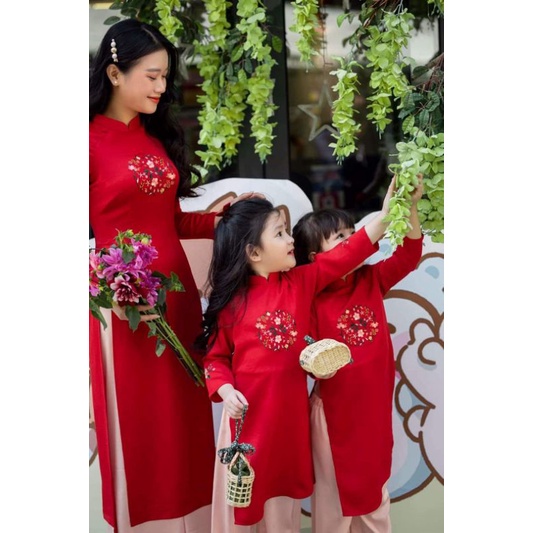 🥰 Sét áo dài cách tân mẹ bé đẹp sang ( Cam kết ảnh thật 100%)