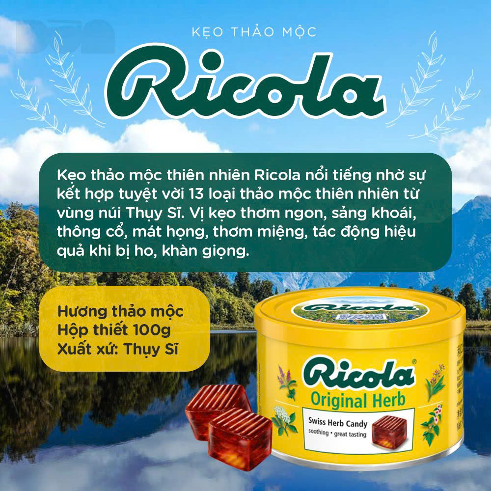 KẸO RICOLA THẢO MỘC 100GR - 00863