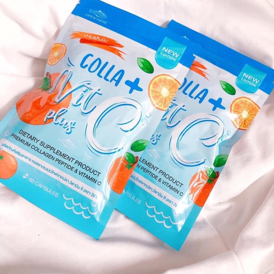 [HCM]Viên uống trắng da collagen COLLA VIT C PLUS THÁI LAN (gói 60 viên)