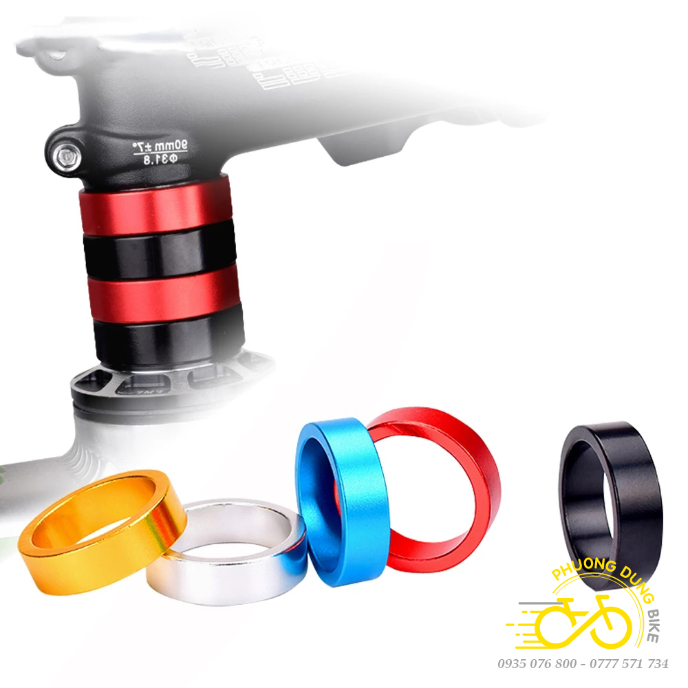 Vòng chêm cổ pô tăng nhôm 5mm / 10mm - 1 Vòng