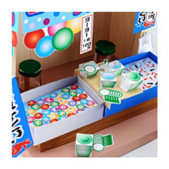 Mô hình giấy 3D  Gian hàng trò chơi Nhật