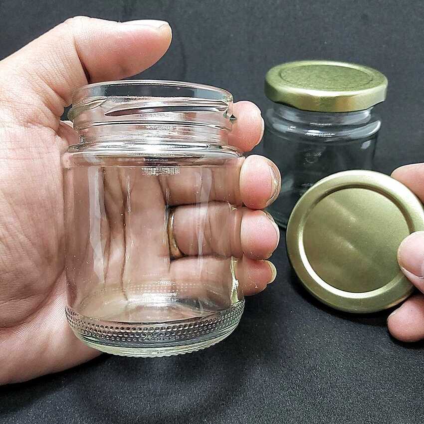 Hũ Chưng Yến 120ML (combo 20 cái) nắp thiếc vàng - Hũ Đựng Gia Vị - Lọ Thủy Tinh 120ML đựng yến chưng, mật ong - Hũ gia vị