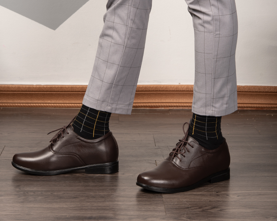 [6cm]-padded shoes men's T&TRA T41 Brown