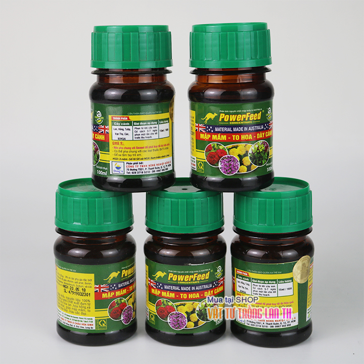 Phân bón kích mầm mập, hoa to, đày cánh PowerFeed - Lọ 100ml