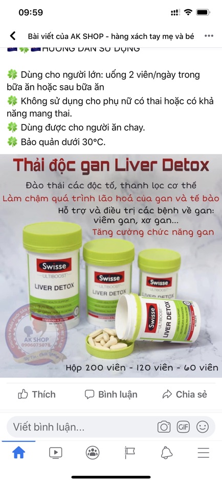Thải Độc Gan Liver Detox Hàng  Úc