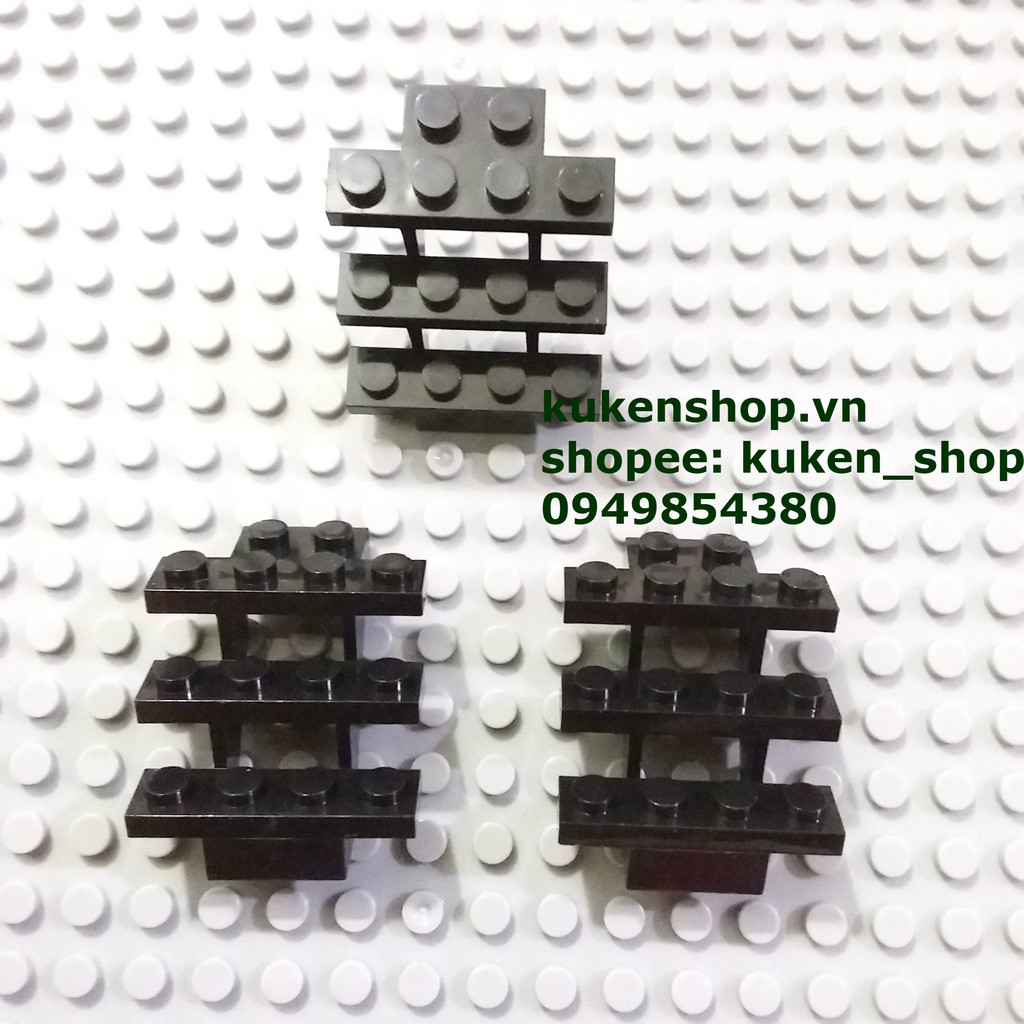 Combo 2 bậc thang lên tầng loại 3 bậc no.421 - phụ kiện đồ chơi lắp ráp brick