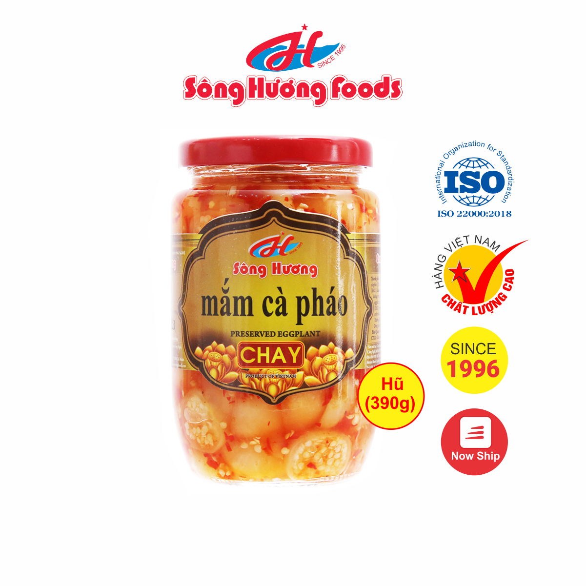 Mắm Cà Pháo Chay Sông Hương Foods Hũ 390g - Ăn kèm cơm , bún , phở