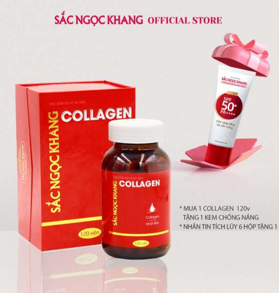 Collagen Sắc Ngọc Khang thế hệ mới 100% từ Nhật Bản [Hộp 120 viên] giá rẻ