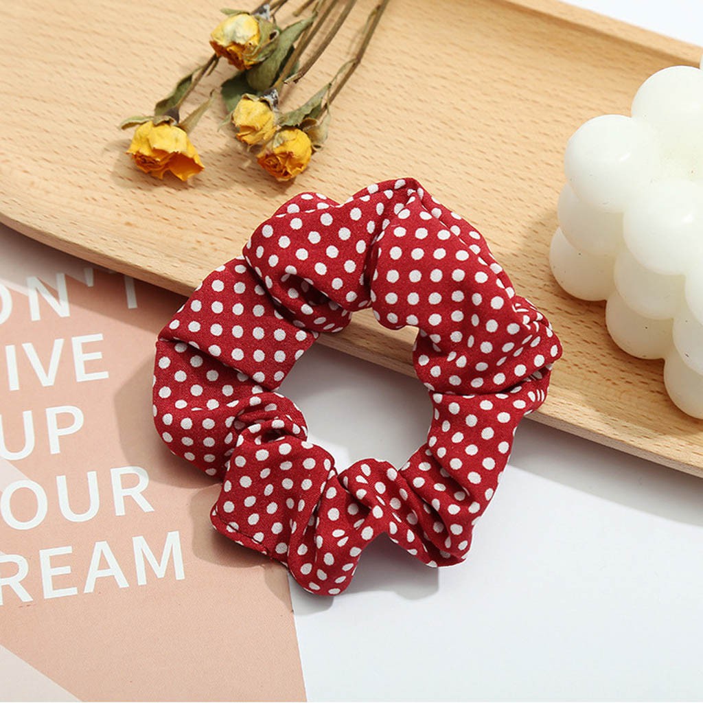 Dây Buộc Tóc Scrunchies Chấm Bi Buta SC2