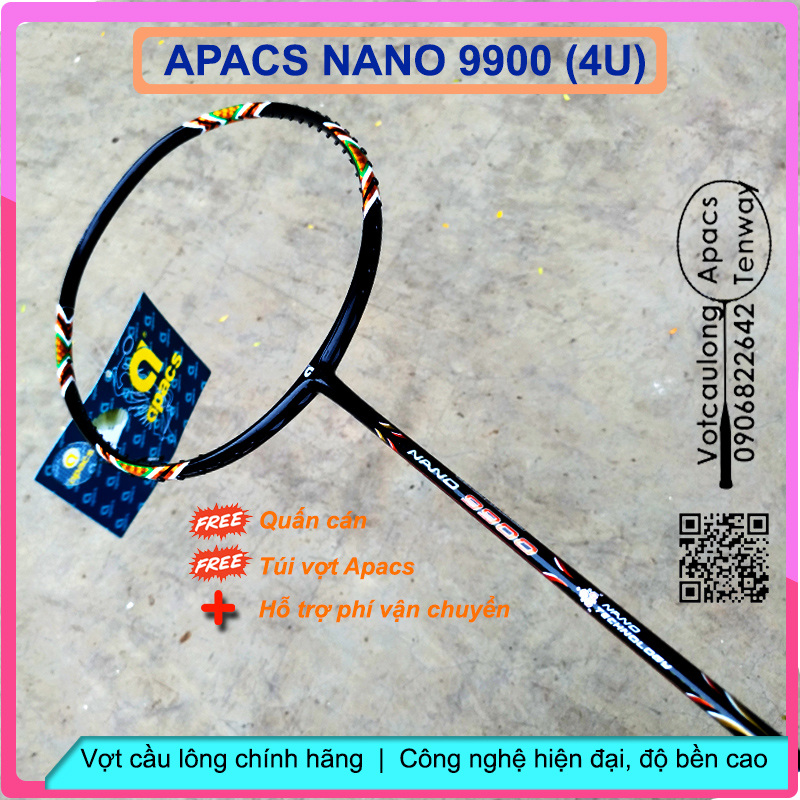 [HCM]Vợt cầu lông Apacs Nano 9900 (4U) | Vợt chính hãng đánh phong trào