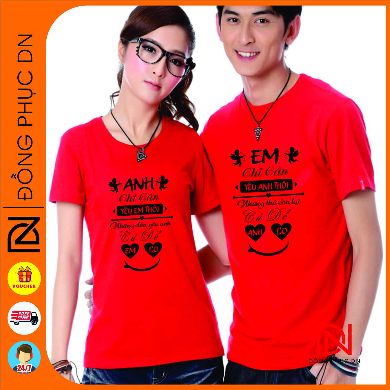 Áo cặp, áo đôi, áo tình yêu nam nữ, đủ size