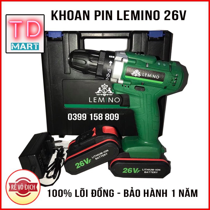 Máy Khoan Pin Limino 26V 100  Lõi Đồng