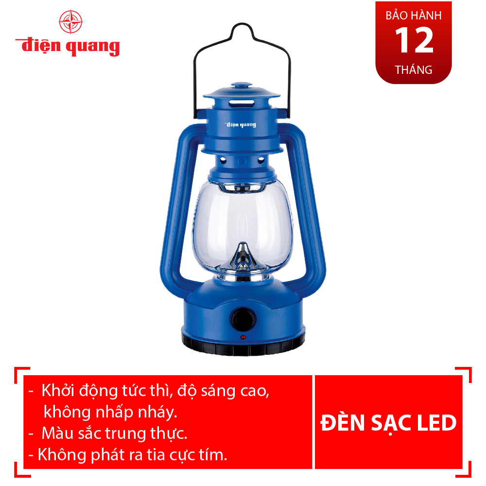 Đèn sạc Led Điện Quang ĐQ PRL04 B (0.5W, ánh sáng trắng, xanh dương)