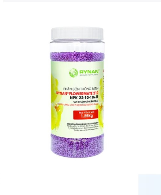 Phân bón thông minh tan chậm có kiểm soát RYNAN 210 NPK 22-10-10+TE chuyên cho Lan trưởng thành và ra hoa Hộp lớn | Vạn Tín Store