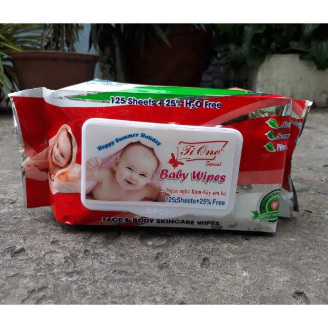 [Chính hãng] Combo 3 bịch Khăn giấy ướt Tione 125 tờ có mùi