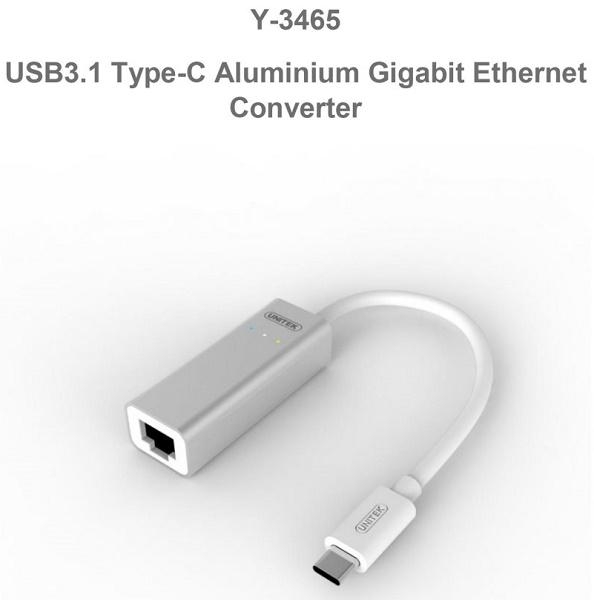 Cáp chuyển đổi Type C to Lan Unitek Y-3465
