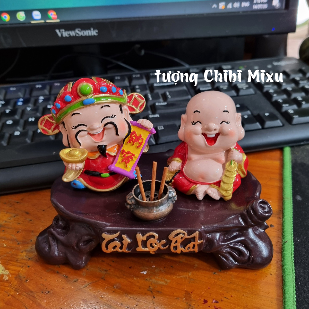 Combo thần tài - thổ địa 259k y hình cho khách - tặng kèm 10 nhang