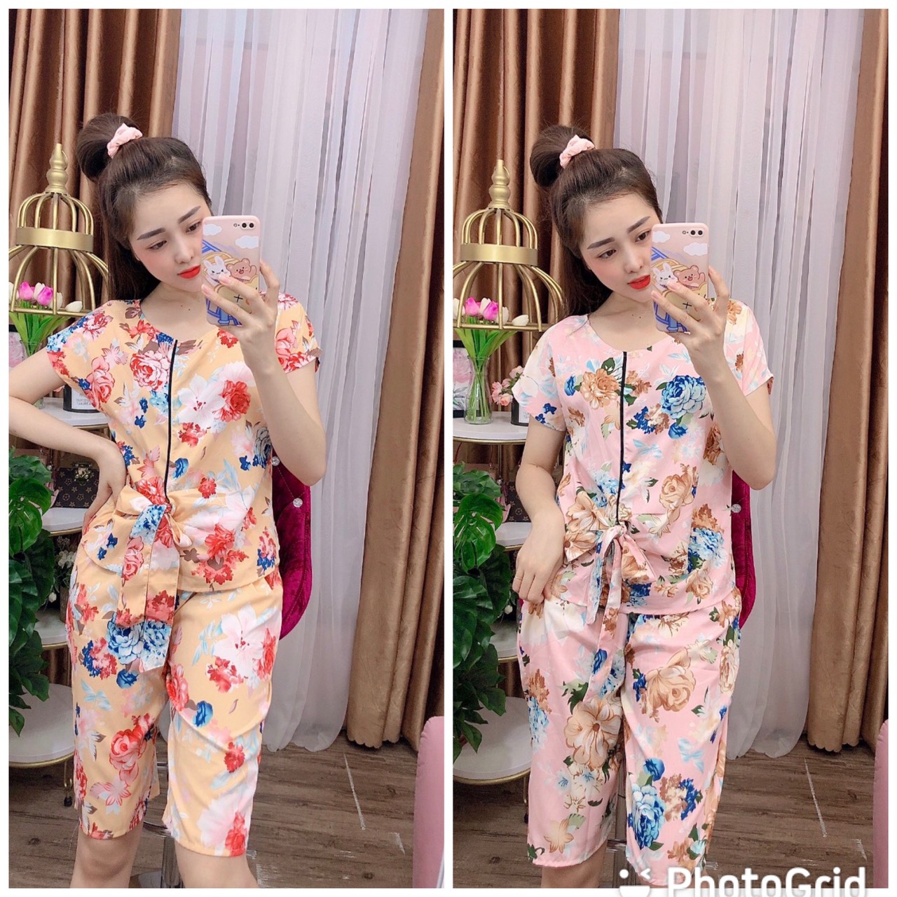 Bộ lụa lửng mặc nhà size 45-68kg