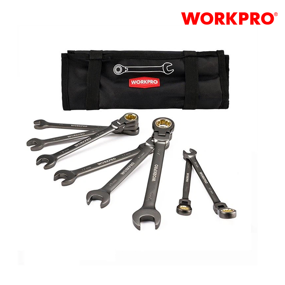 Bộ cờ lê vặn có răng 8 cái Workpro