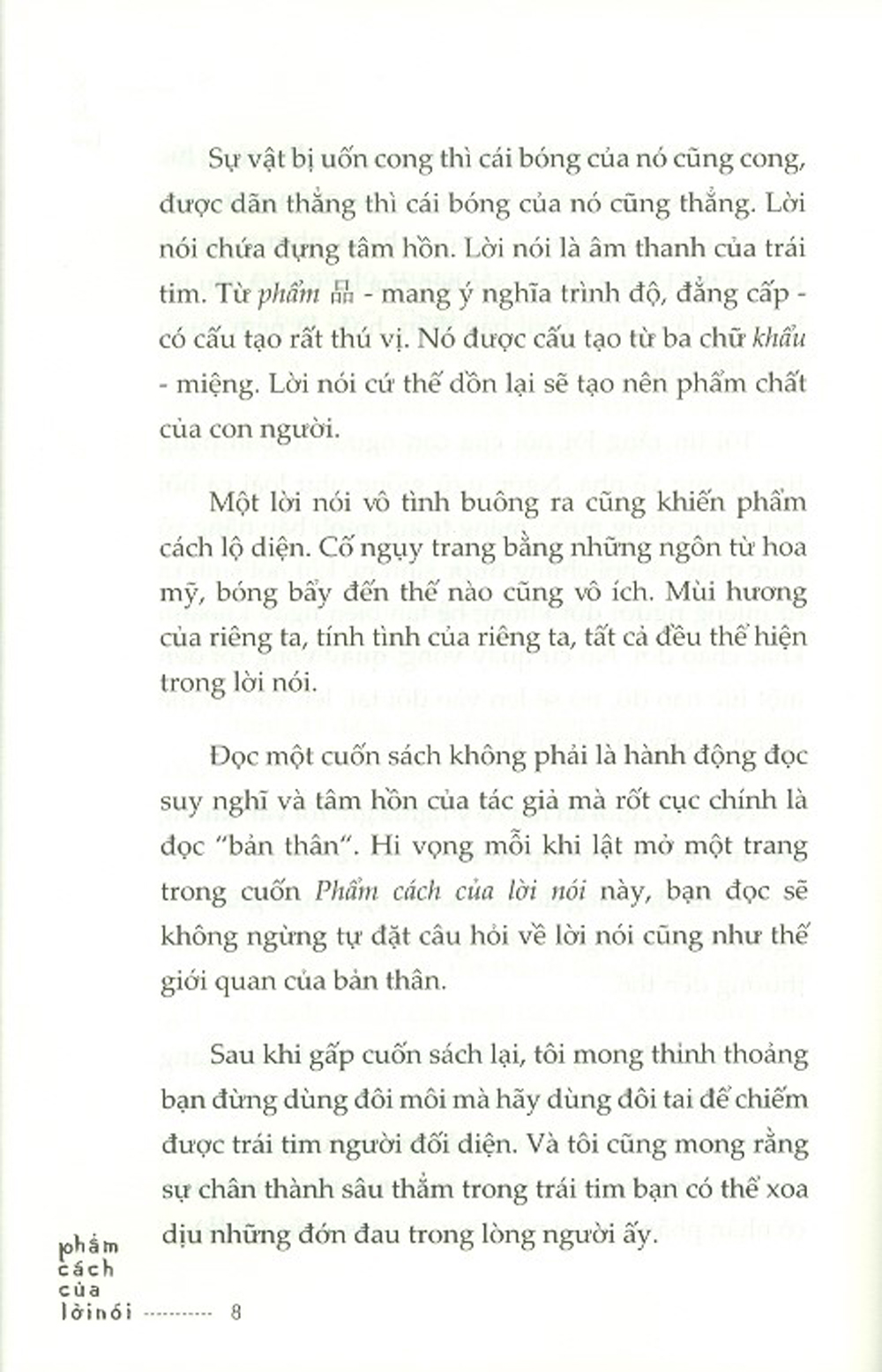 Phẩm Cách Của Lời Nói