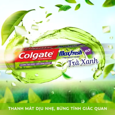 Hộp Kem đánh răng Colgate MaxFresh 230g/180G -Hương trà xanh +Tặng bàn chải cao cấp