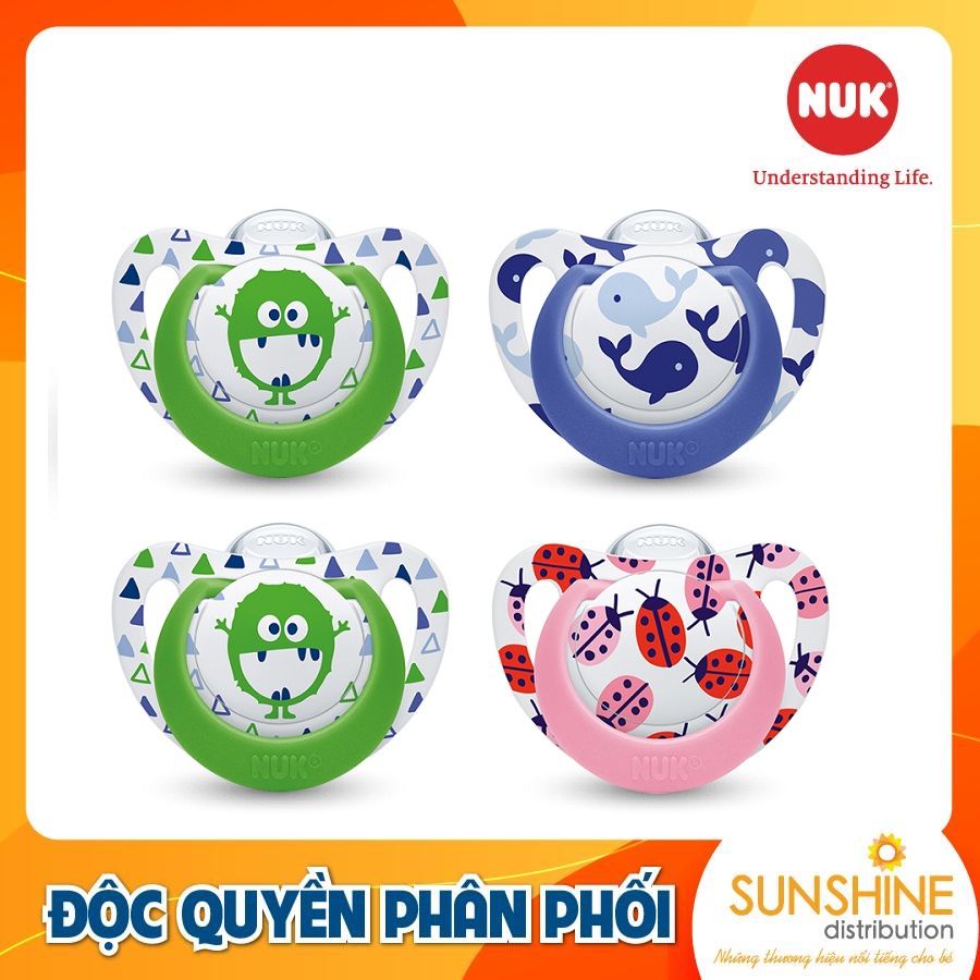 BỘ 2 TI GIẢ NUK GENIUS SILICONE 6 - 18M