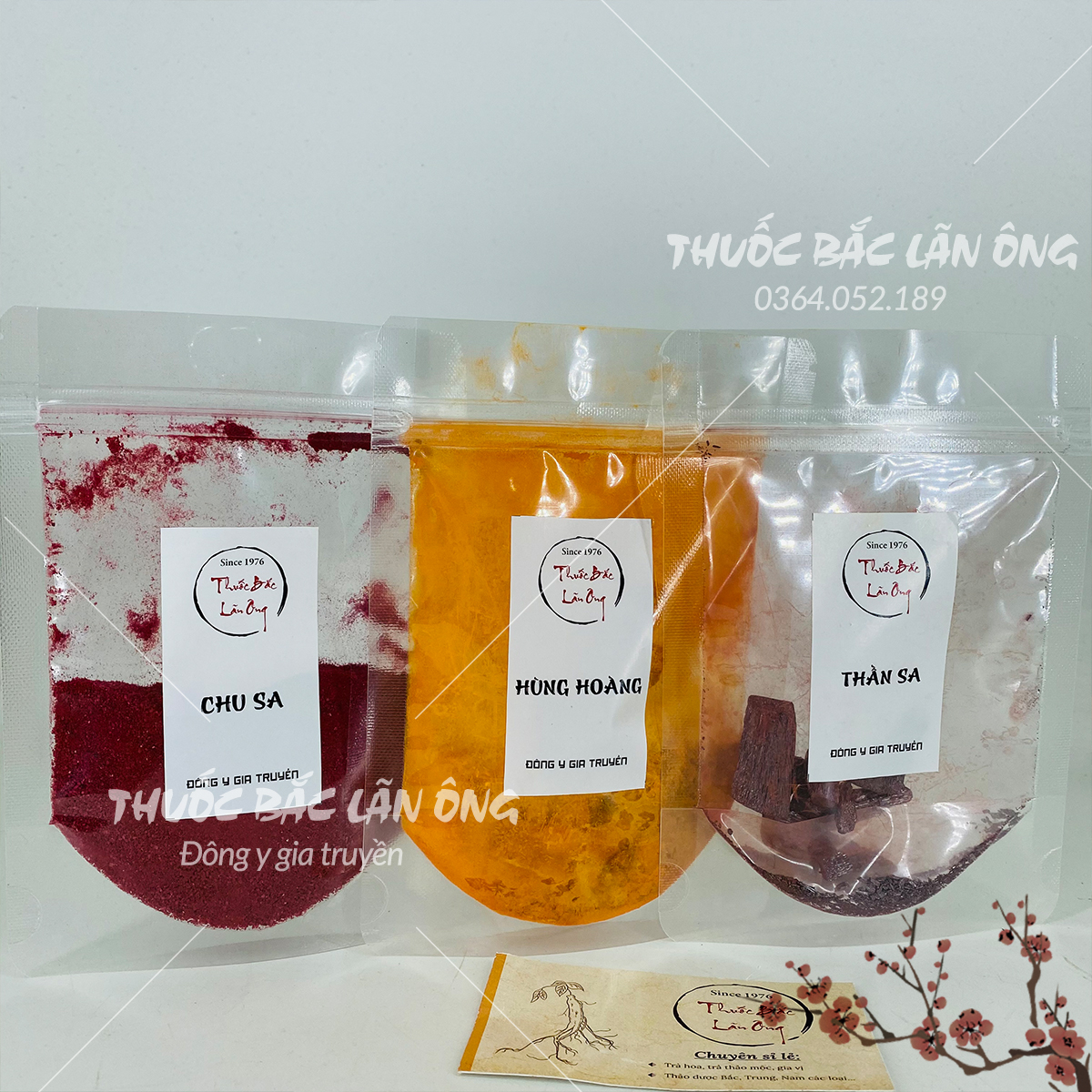 Set Trấn Trạch, Tẩy Uế (Chu Sa, Thần Sa, Hùng Hoàng Mỗi Loại 10g)
