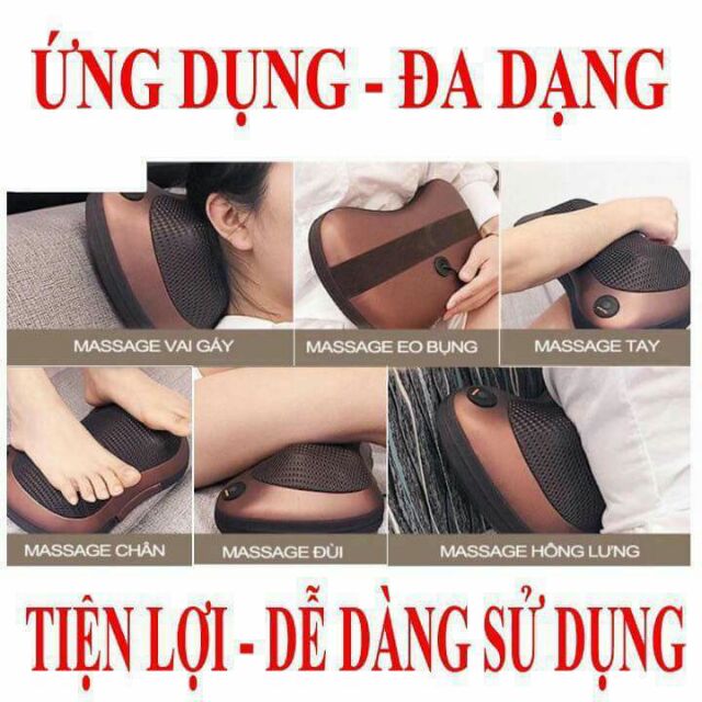 Gối masa 8 bi hồng ngoại