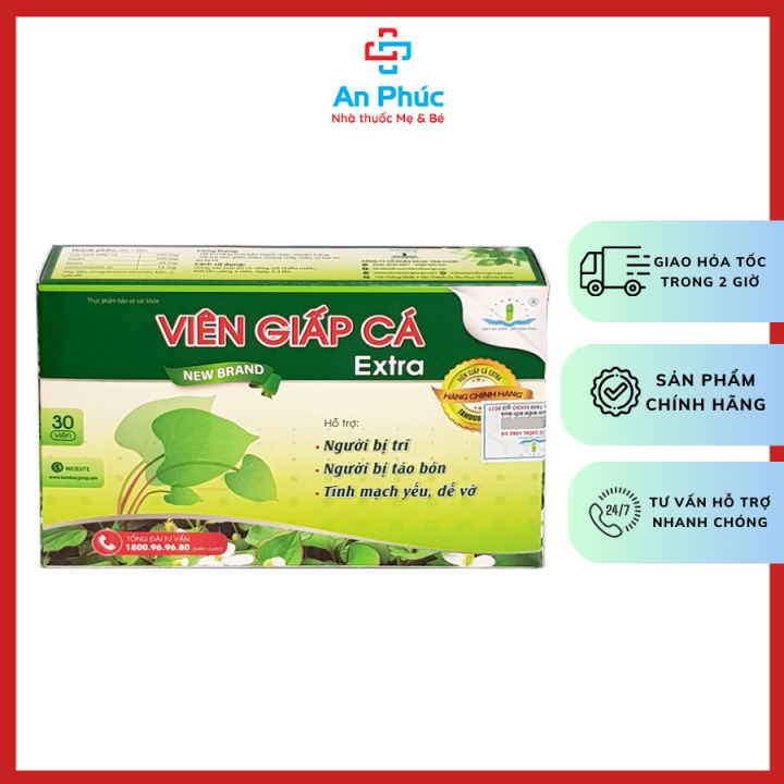 VIÊN GIẤP CÁ EXTRA ( HỘP 30V)