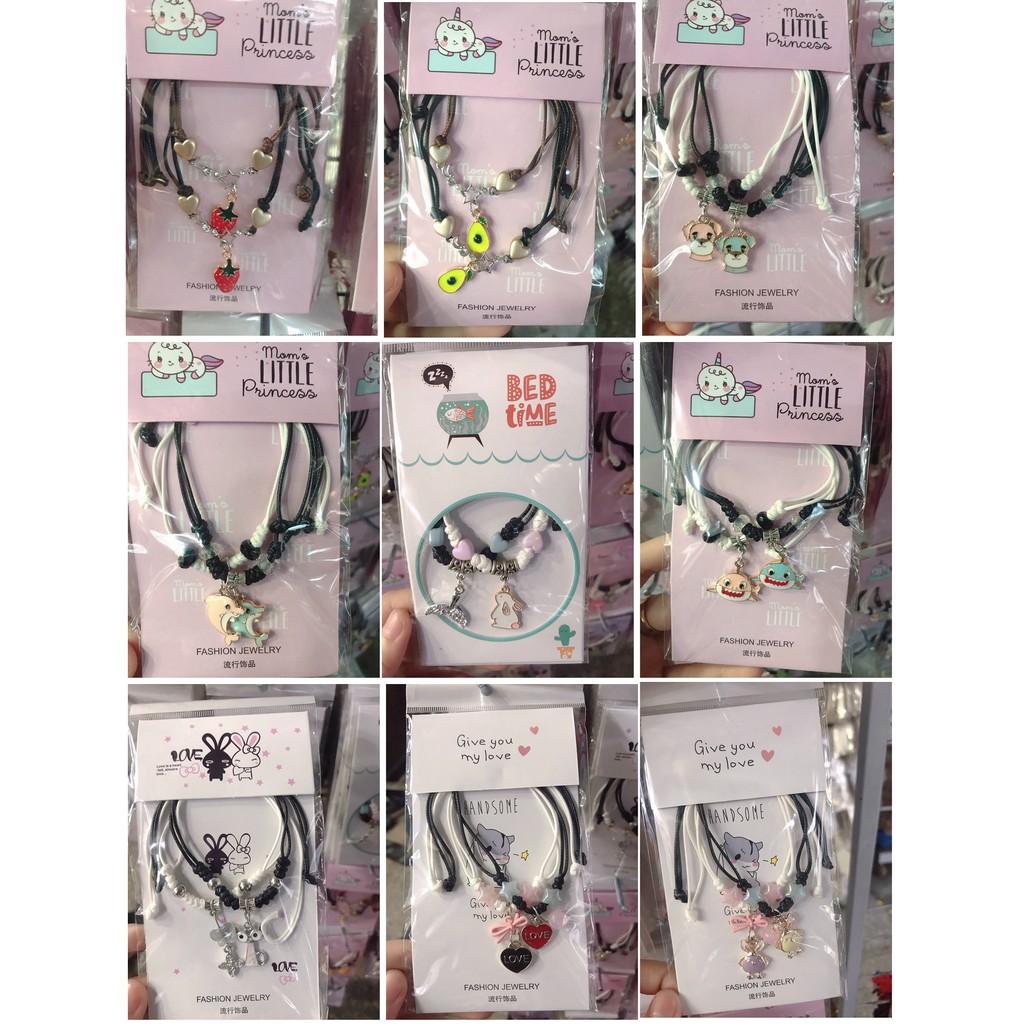 [HCM]VÒNG TAY CẶP ĐÔI THỜI TRANG 9 MẪU SIÊU CUTE