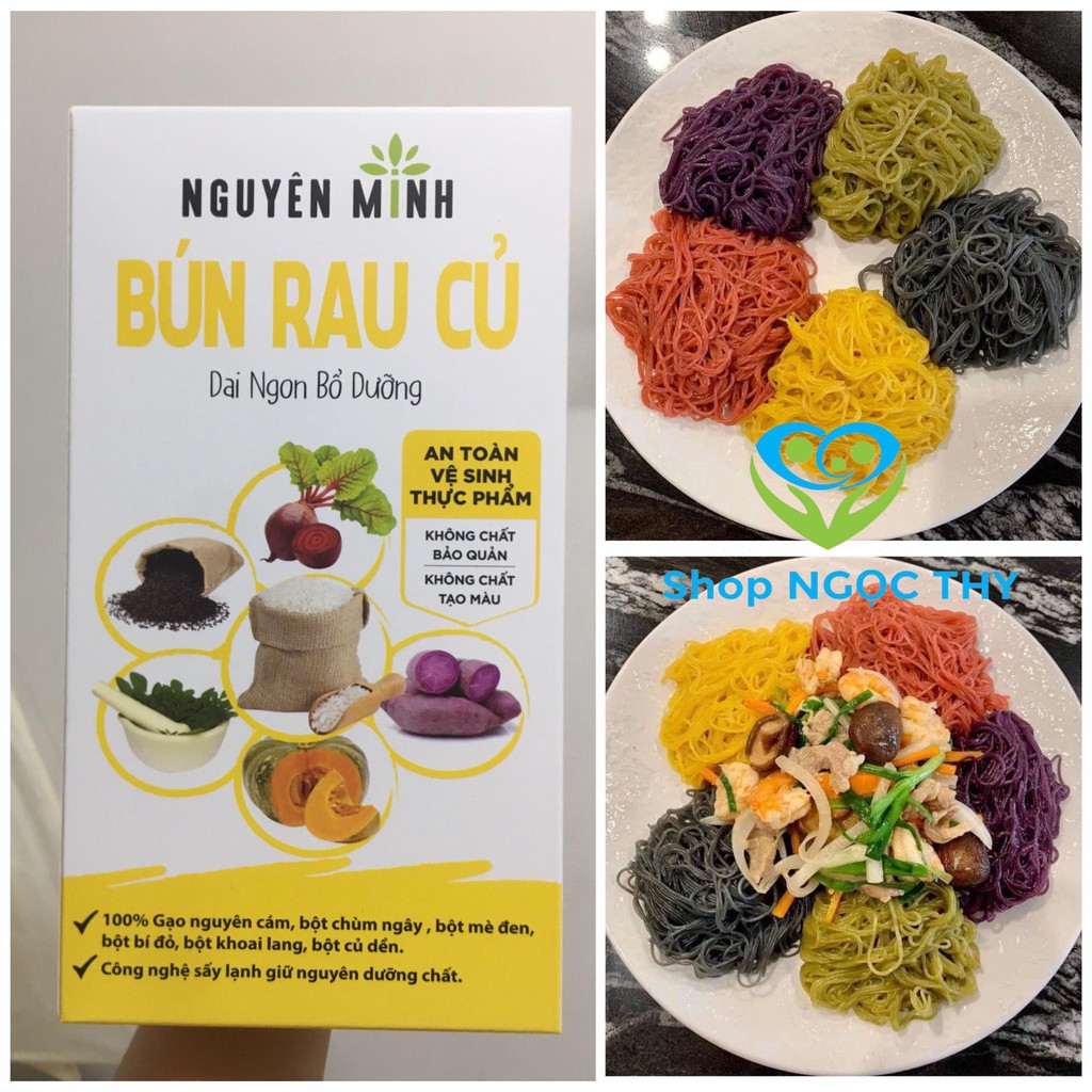 [Nguyên Minh] Bún gạo lứt rau củ ngũ sắc Mì 5 loại rau củ ăn eatclean giảm cân