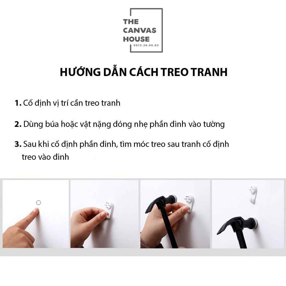 Tranh in Canvas Khóm Hoa Vàng (Hình thật tại xưởng - Đã có khung, móc, đinh treo) - The Canvas House