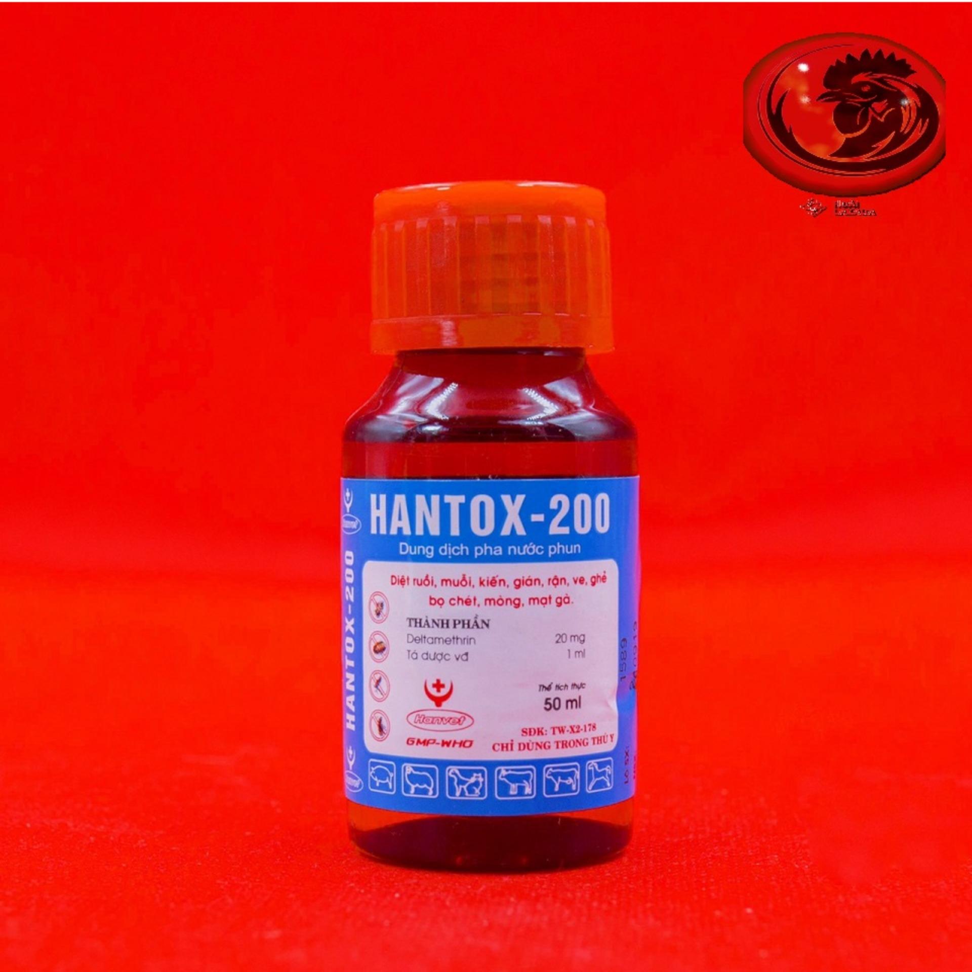 COMBO 2 LỌ Thuốc xit mạc, ve HANTOX 200 cho gà đá