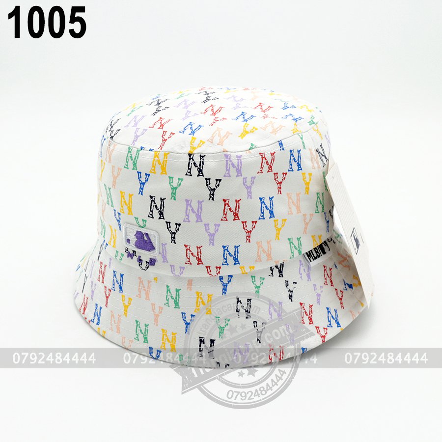 Nón bucket MLB Monogram NY sắc màu