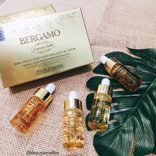 Serum Bergamo Luxury Gold Collagen Caviar (hộp 4 lọ)