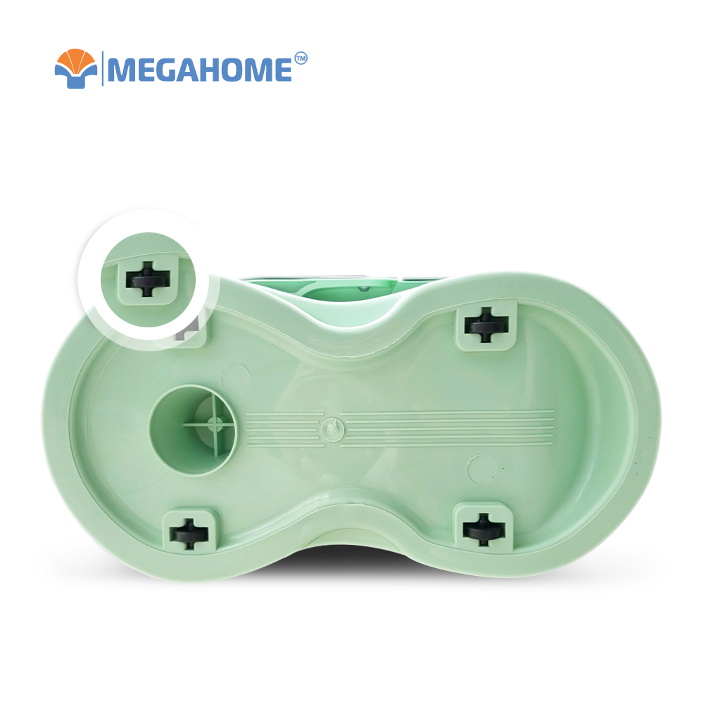 [Tặng 1 bông] Bộ Lau Nhà Megahome New X3, dung tích 16l, lồng vắt inox tháo rời, xoay 360 dộ