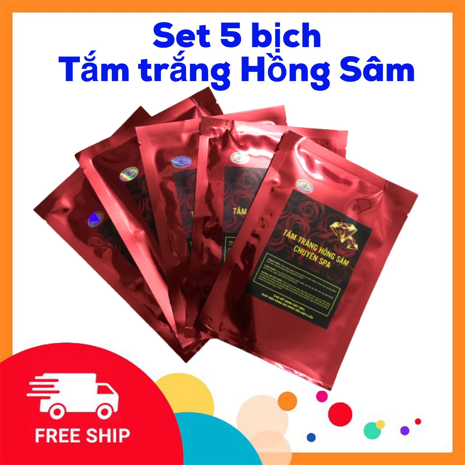 [COMBO 5 GÓI] Tắm Trắng Hồng Sâm chuyên dành cho SPA - Trắng da nhanh - OANH VŨ