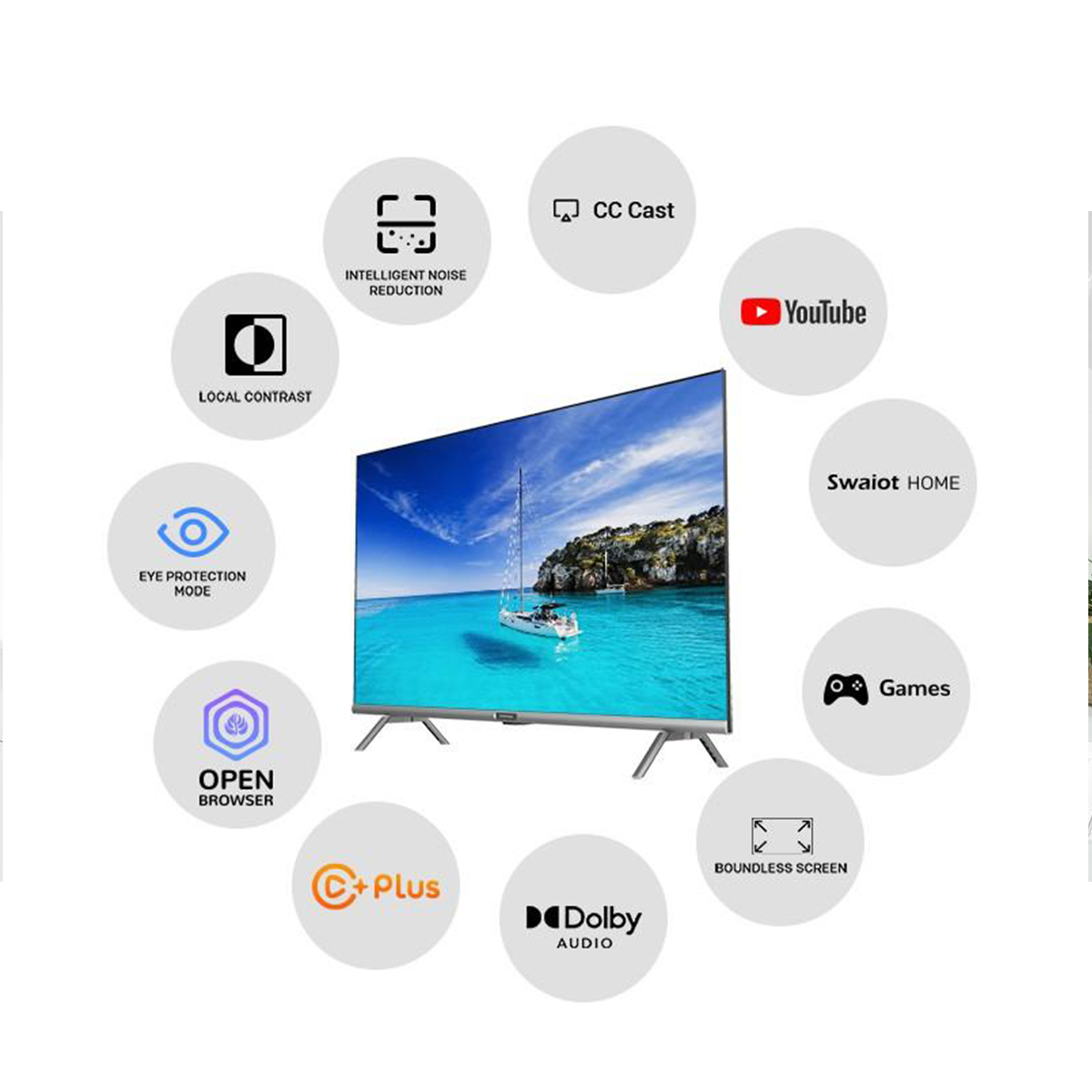 Tivi Coocaa 43 Inch Model 43S3U Smart tivi Full HD, kết nối wifi, Mỏng nhẹ Siêu chất lượng, Đồng kiểm, Đổi trả 30 ngày, Bảo hành 24 tháng - Komex