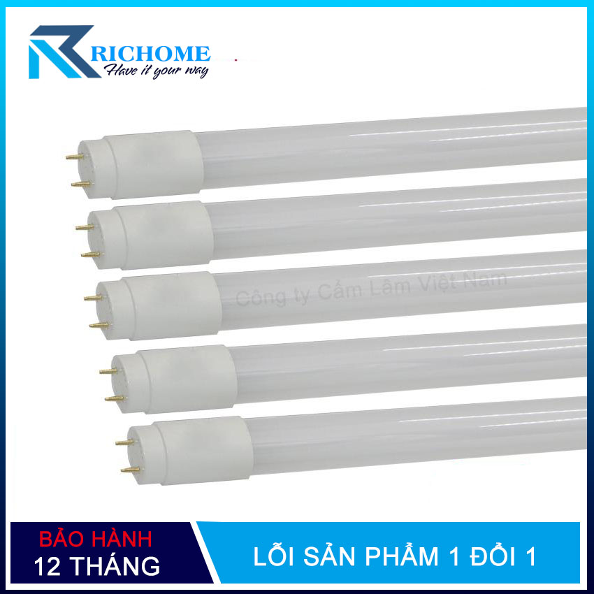 Bộ 5 Bóng đèn led Tuýp thủy tinh 20W 1,2m