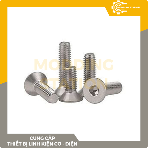 Ốc Lục giác đầu CÔN inox 304 size M1.6x3mm, M1.6x4, M1.6x5mm, M1.6x6, M1.6x8mm